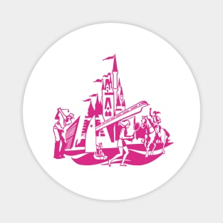 Wonderful World of Vacations Pink Magnet